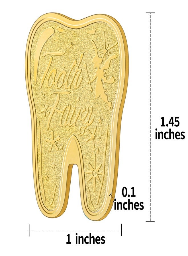 LuluCircle Tooth Fairy Coin, Tooth Shaped Lucky Coin Gift for Kids Boys Girls, Children's Tooth Changing Gift - Image 4